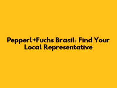 Pepperl+Fuchs Brasil: Find Your Local Representative